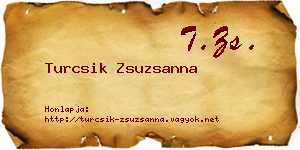 Turcsik Zsuzsanna névjegykártya